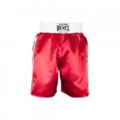 Pro Boxing Supplies Apparel Cleto Reyes Satin Classic Boxing Trunks - Red/White