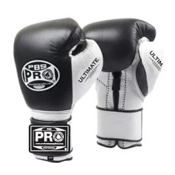 Pro Boxing Supplies Pro Boxing® Ultimate Hook And Loop Boxing Gloves – Black/White