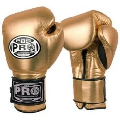 Pro Boxing Supplies Pro Boxing® Classic Leather Hook And Loop Training Gloves - Metallic Series