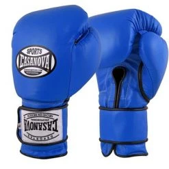 Pro Boxing Supplies Casanova Boxing® Hook And Loop Training Gloves - BLUE