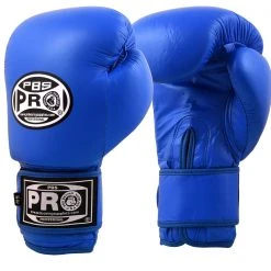 Pro Boxing Supplies Pro Boxing® Classic Leather Training Gloves - Blue