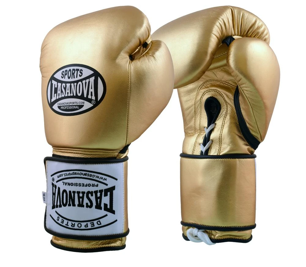 Casanova Sports Casanova Boxing® Hybrid Boxing Gloves W/ Hook & Loop - Metallic Gold 1 Casanova Sports Casanova Boxing® Hybrid Boxing Gloves W/ Hook & Loop - Metallic Gold