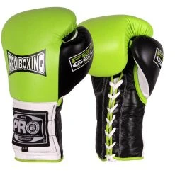 Pro Boxing Supplies Pro Boxing® Series Gel Lace Gloves - Green/Black