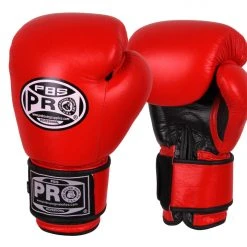 Pro Boxing Supplies Pro Boxing® Classic Leather Training Gloves - Red