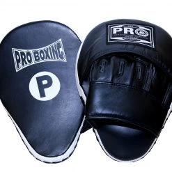 Pro Boxing Supplies Punch Mitts Pro Boxing® Professional Focus Curve Mitt - Black/White Trim