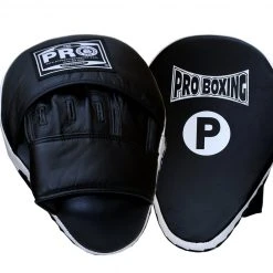 Pro Boxing Supplies Punch Mitts Pro Boxing® Professional Focus Curve Mitt - Black/White Trim