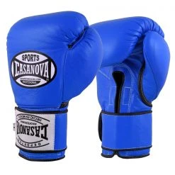 Pro Boxing Supplies Casanova Boxing® Hook And Loop Training Fight Gloves - Blue