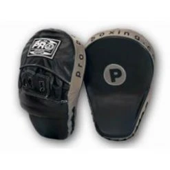 ProBoxingSupplies Pro Boxing® Deluxe Focus Mitts - Black/Grey Trim Coaching