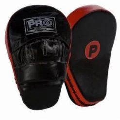 ProBoxingSupplies Coaching Pro Boxing® Deluxe Focus Mitts - Black/Red Trim