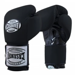 Casanova Sports Casanova Boxing® Hybrid Boxing Gloves W/ Lace-Up And Hook & Loop - Black