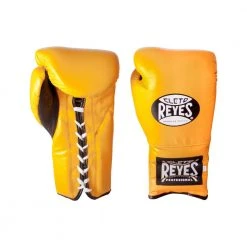 Pro Boxing Supplies Cleto Reyes Traditional Lace Gloves - Yellow