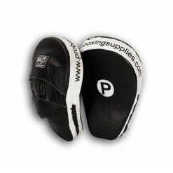 ProBoxingSupplies Pro Boxing® Deluxe Focus Mitts - Black/White Trim