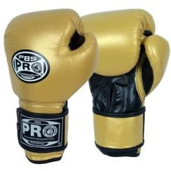 Pro Boxing Supplies Pro Boxing® Classic Leather Training Gloves - Matte Gold