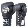 ProBoxingSupplies Pro Boxing® Amateur Competition Lace Up Gloves - Black