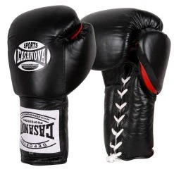 Pro Boxing Supplies Casanova Boxing® Professional Lace Up Training Gloves - Black