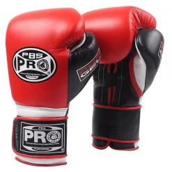 ProBoxingSupplies Pro Boxing® Series Gel Hook And Loop Gloves - Red