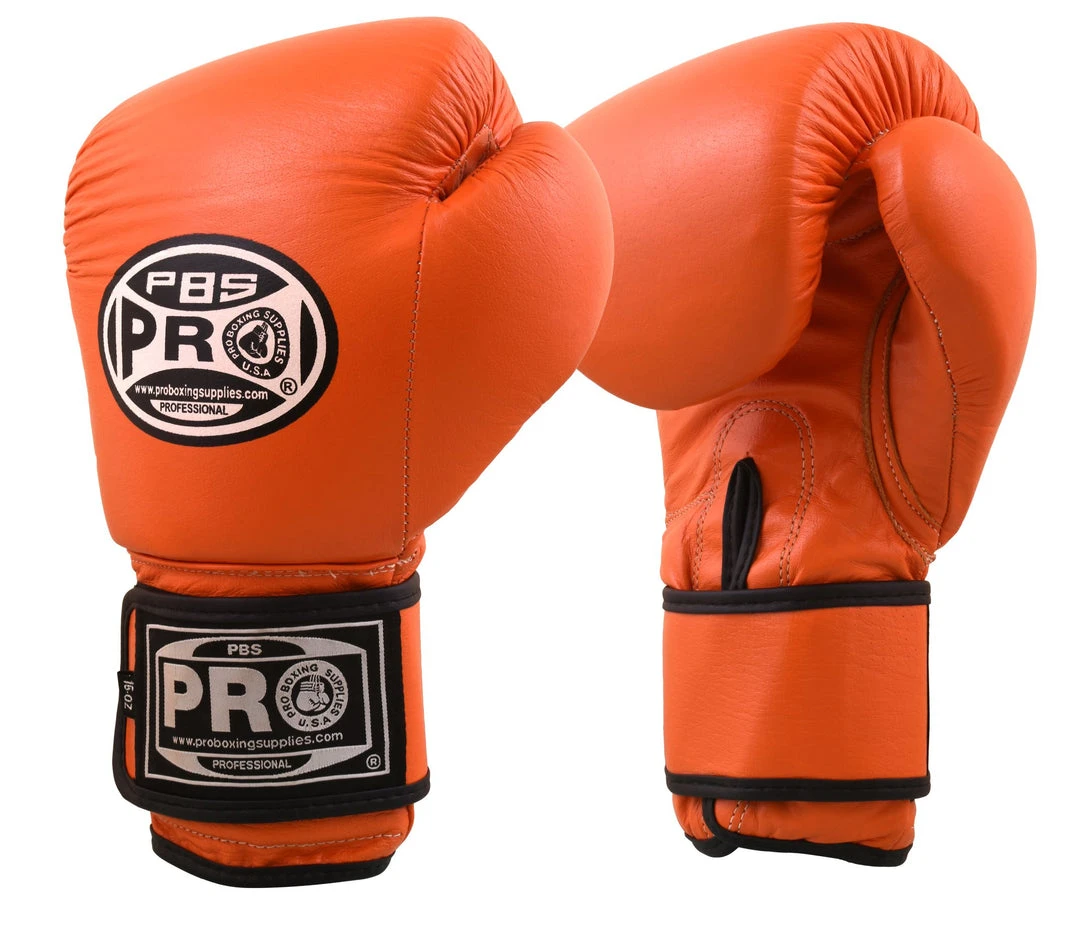 Pro Boxing Supplies Pro Boxing® Classic Leather Training Gloves - Orange 1 Pro Boxing Supplies Pro Boxing® Classic Leather Training Gloves - Orange