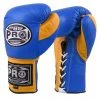 Pro Boxing Supplies Pro Boxing® Official Pro Fight Gloves - Blue/Yellow