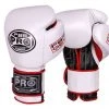 Pro Boxing Supplies Pro Boxing® Series Gel Hook And Loop Gloves - White/Black