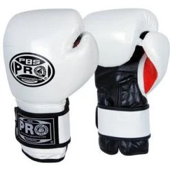 Pro Boxing Supplies Pro Boxing® Classic Leather Training Gloves - White