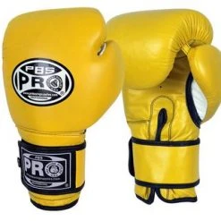 Pro Boxing Supplies Pro Boxing® Classic Leather Training Gloves - Yellow